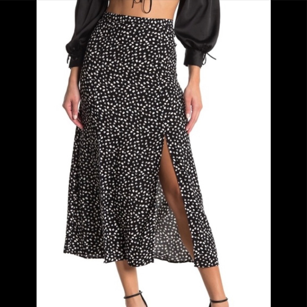 Top shop Austin Polka Dot Midi Split Skirt
